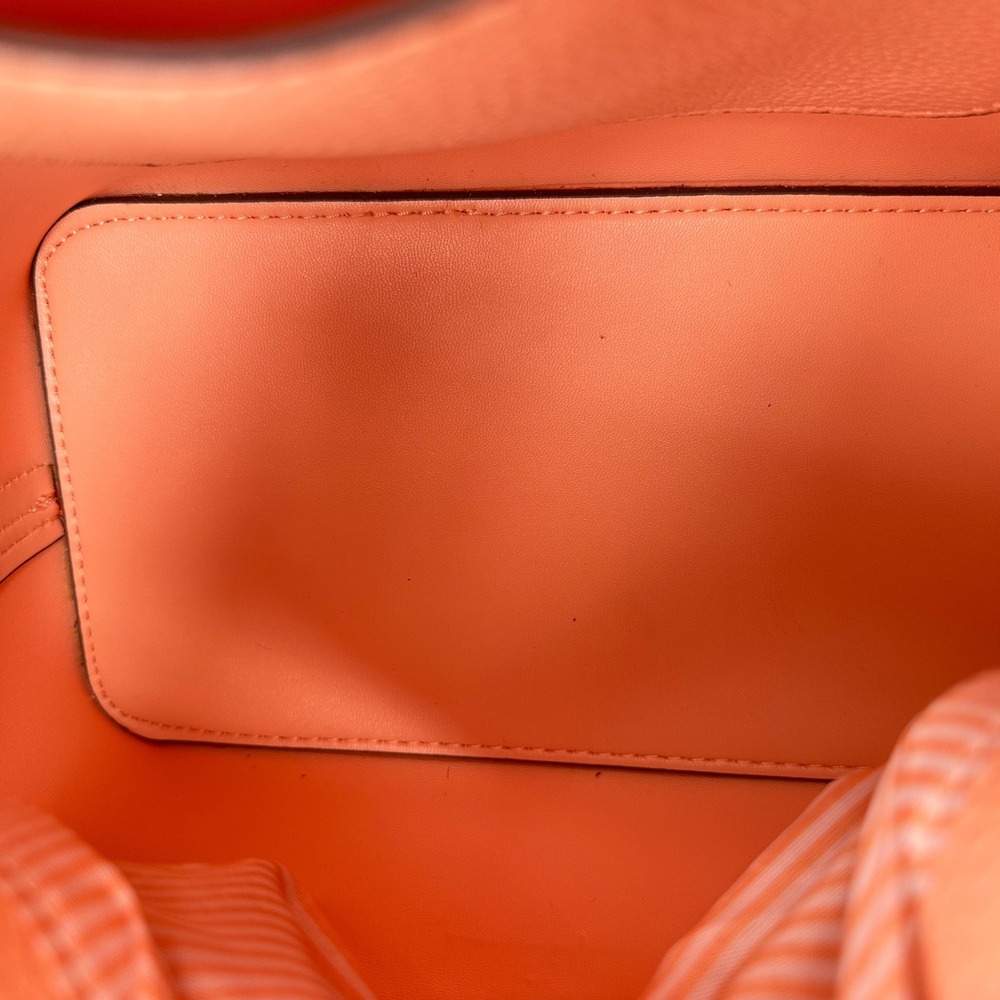 Nanette Lepore Pink Pebble‎ Bow Bucket Bag Crossbody Handbag Preppy Vegan Retro - Picture 10 of 16